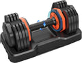 55LB Adjustable Dumbbell Set with Anti-Slip Handle V766741