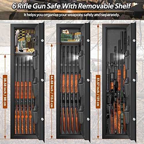 7-8 Rifle Gun Safe Fire Resistant with Removable Shelf A859952