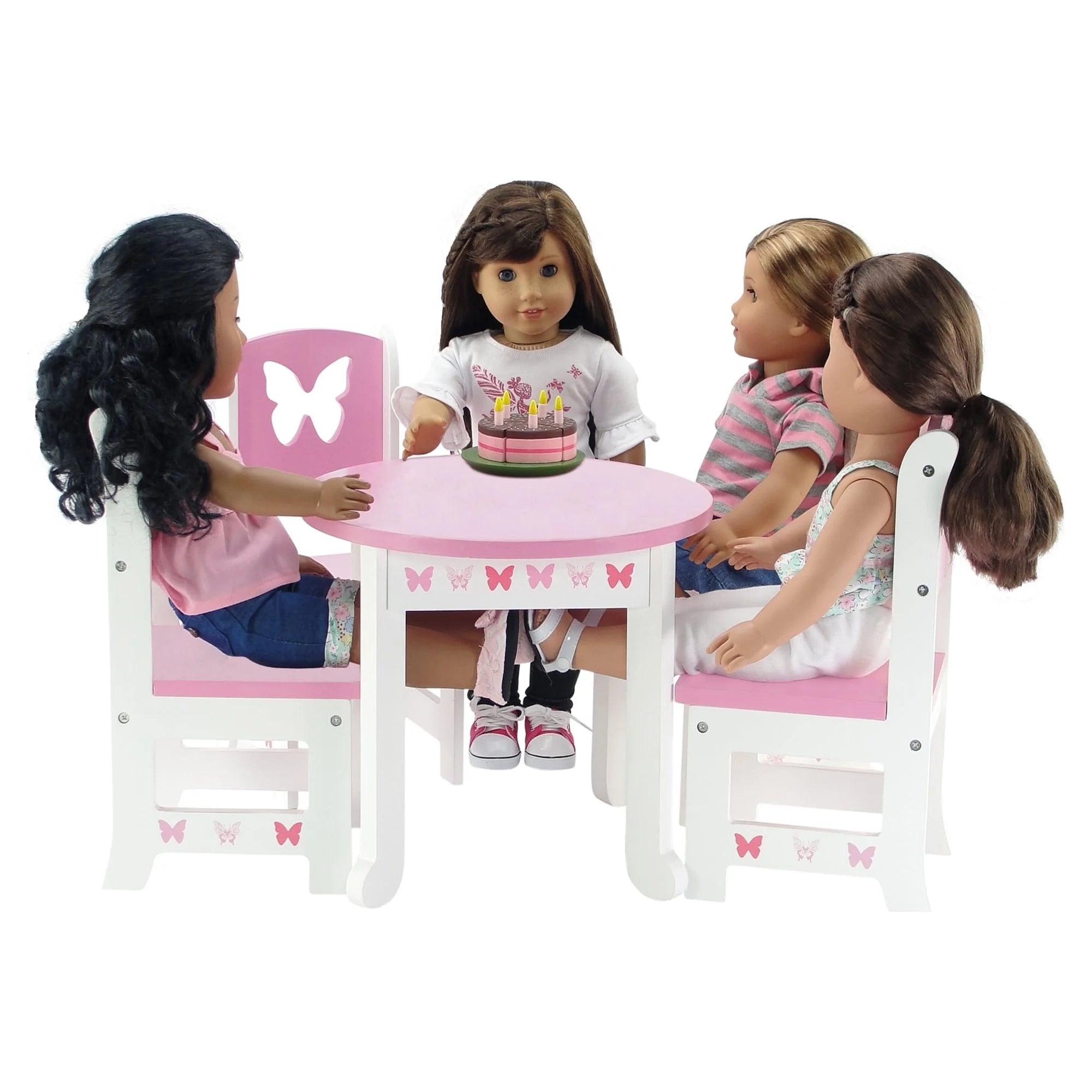 18 Inch Doll Table and 4 Chairs Kitchen Furniture Set Q658206