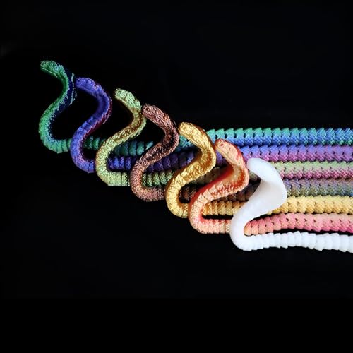 3D Printed Articulated Cobra Fidget Toy (Blue&Green 24in) Q6412