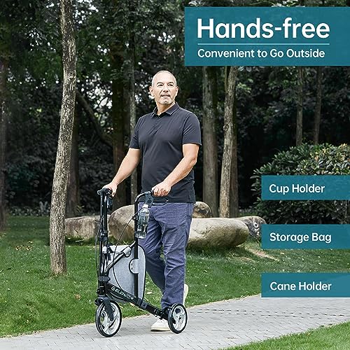 Blue 3 Wheel Rollator with 10” Wheels F586330