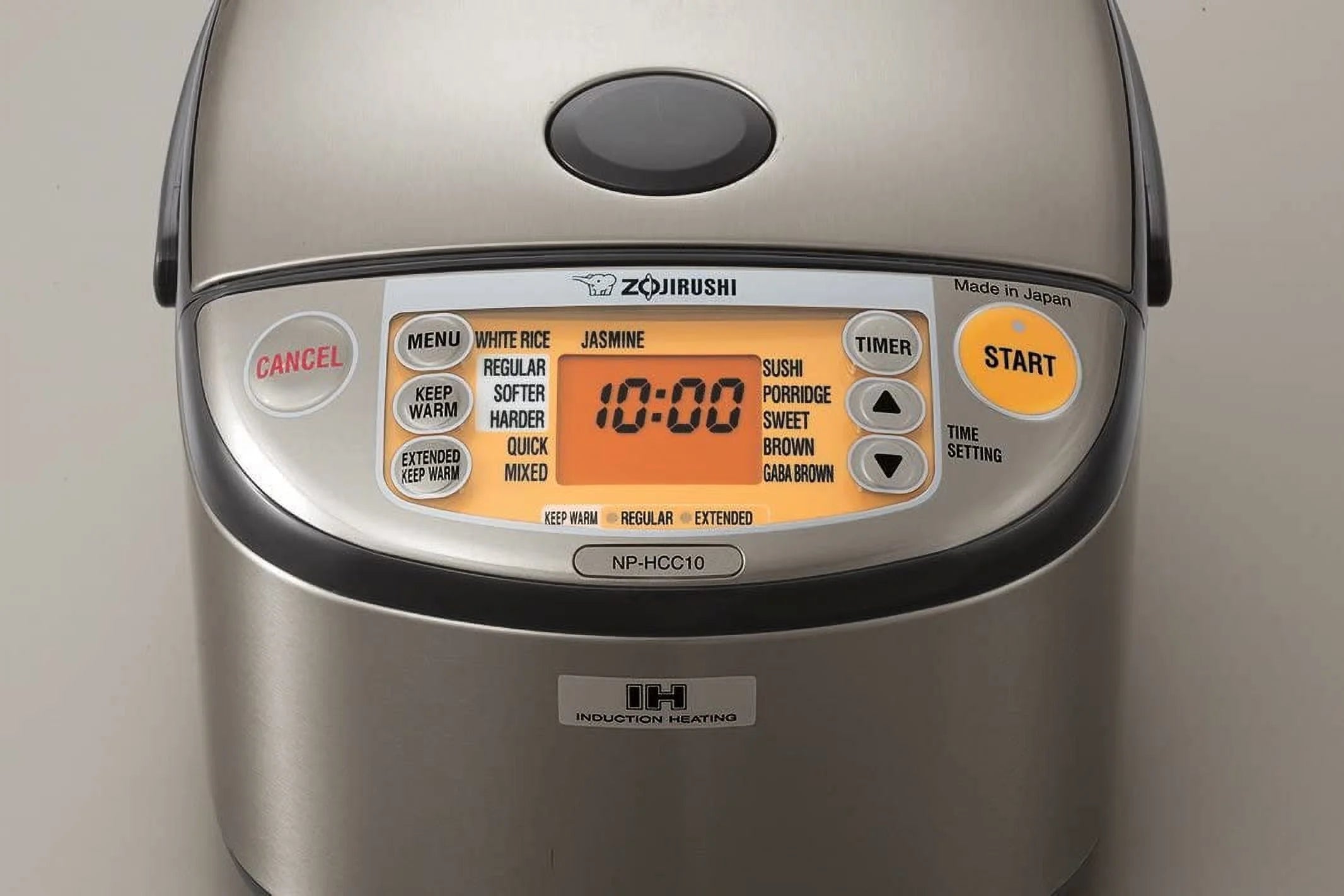 1 L Stainless Dark Gray Induction Heating Rice Cooker and Warmer C104