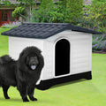 Large Water Resistant Plastic Dog House with Elevated Floor M49803