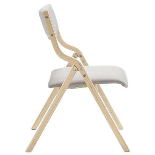 Wooden Padded Folding Chairs 2 Pack with Cushions X25381