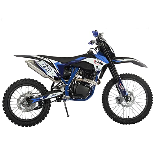 250cc Dirt Bike with 5-Speed Manual Transmission, Electric/Kick Start, 21"/18" Wheels (Black) I5614