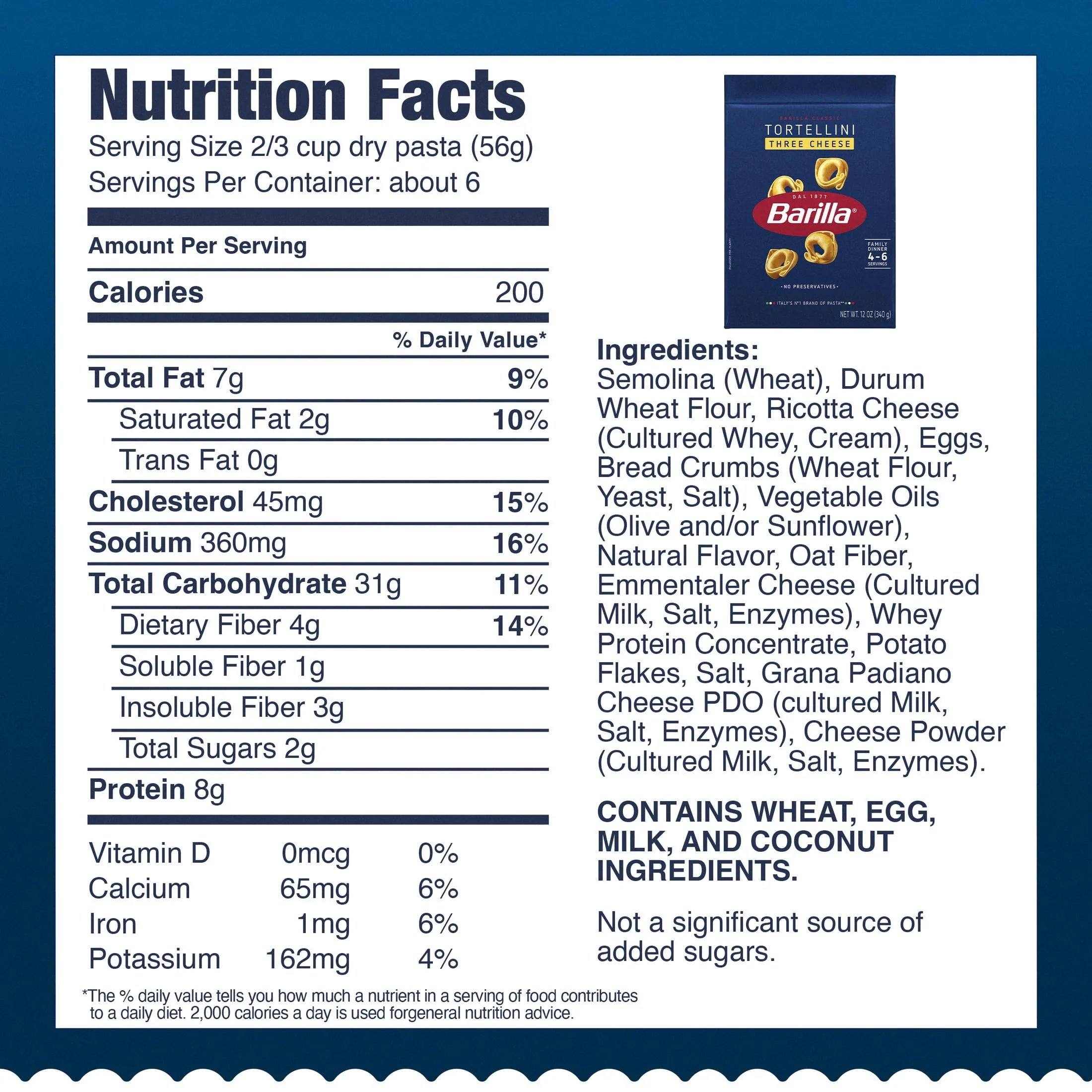 Three Cheese Tortellini Pasta, 12 oz L99895