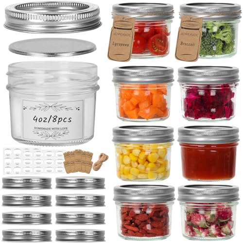 12 Pack 16oz Wide Mouth Glass Mason Jars with Airtight Lids R46060