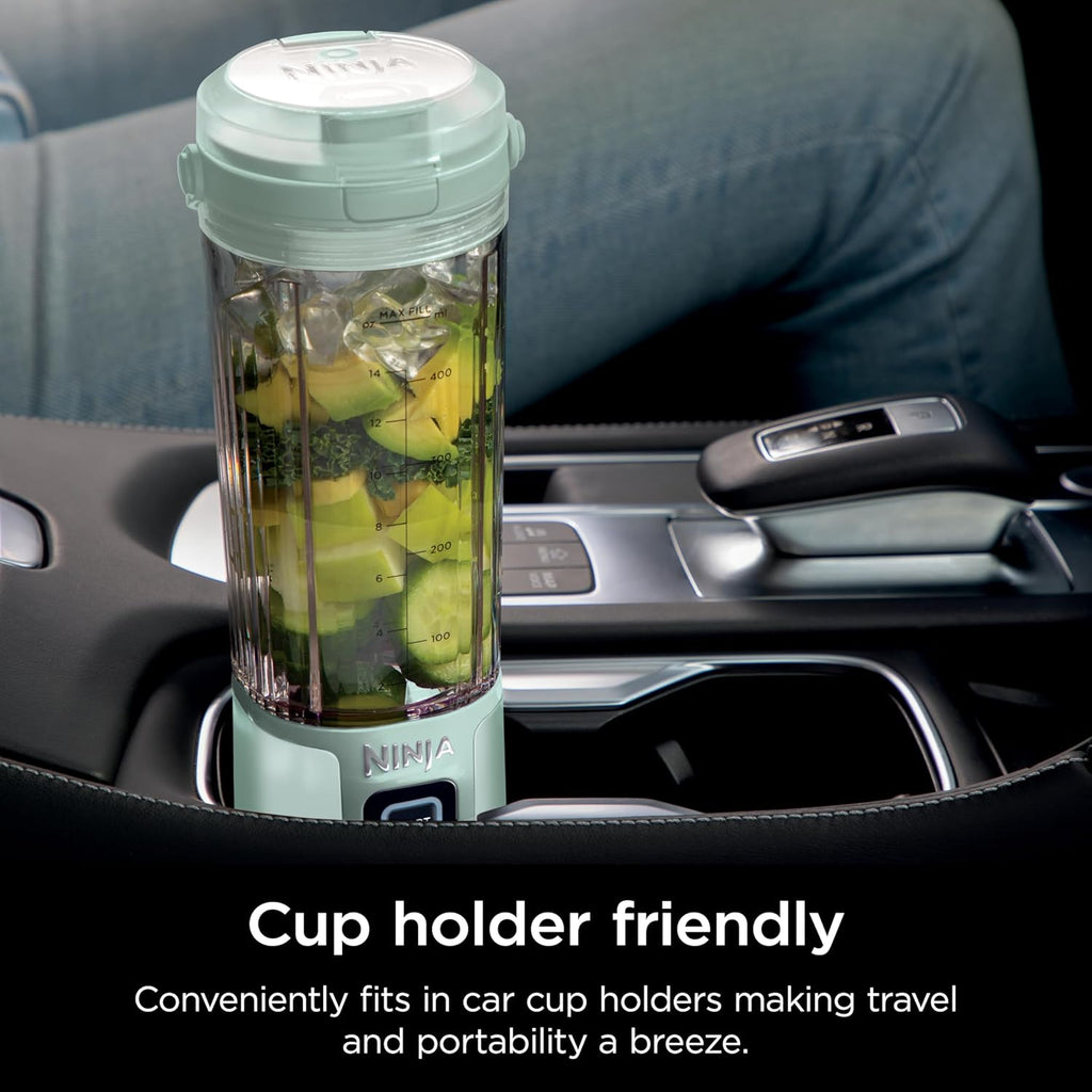 Portable Blender, Cordless, 18oz. Vessel, BPA Free, USB-C Rechargeable, Tinted Mint U78082