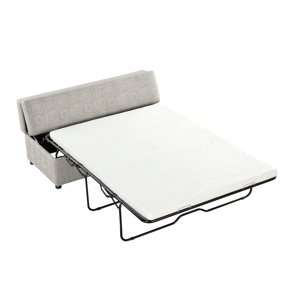 Gray Folding Ottoman Sleeper Bed with Mattress R91116