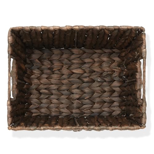 Set of 4 Natural Woven Storage Baskets with Handles D1797