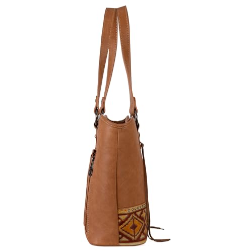 Western Tote Bag Tooled Shoulder Top Handle Handbag P834