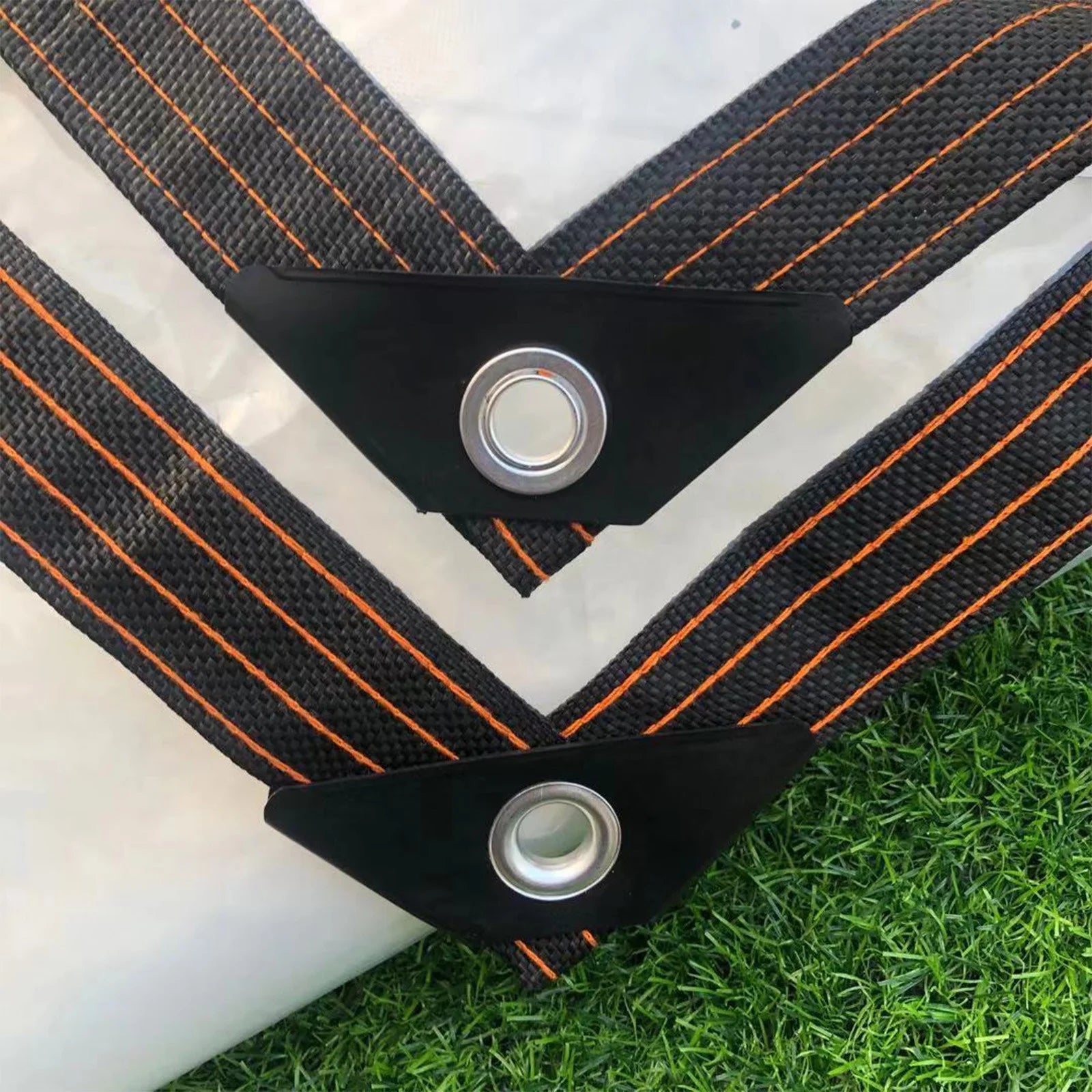 Clear Vinyl Coated PVC Tarps With Rustproof Grommets U979