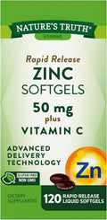 Zinc with Vitamin C 50mg 120 Softgels Supplement X6430