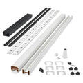 White Composite Rail and Black Round Baluster Kit Z231503