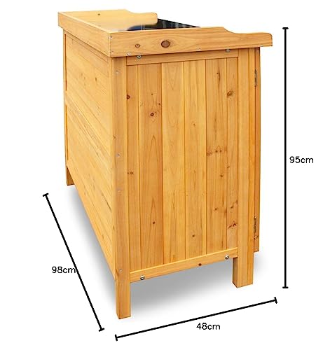 Outdoor Storage Cabinet with Potting Bench & Metal Tabletop N659