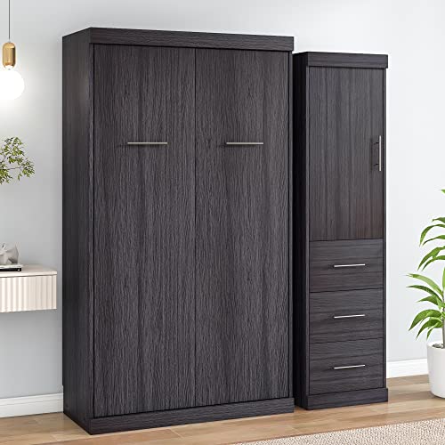 Twin Murphy Bed Wood Wall Bed Q8437