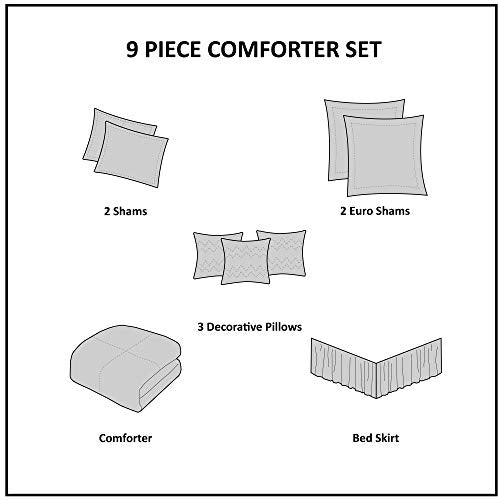 King Blue 9 Piece Comforter Set M62343