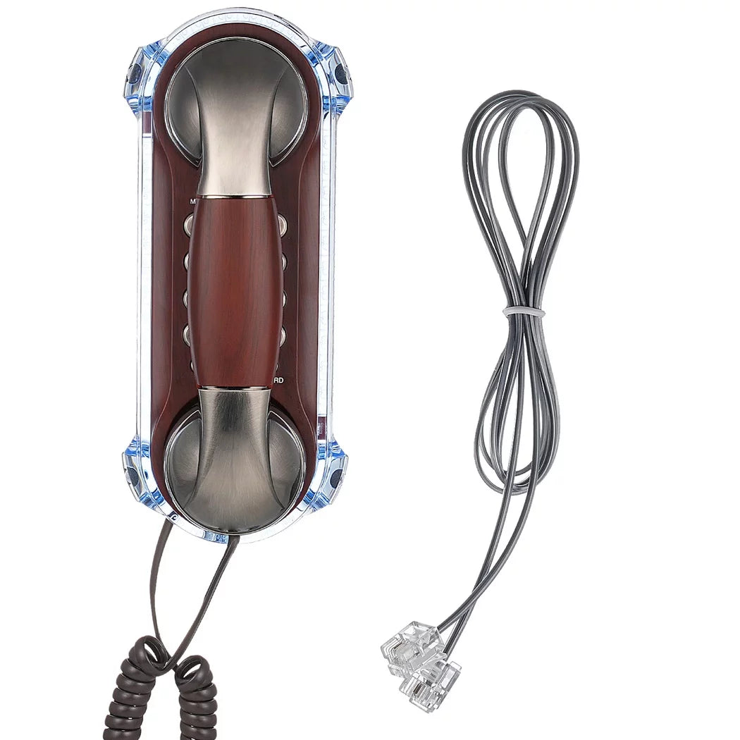 Vintage Wall-Mounted Telephone with Blue Indicator B39248