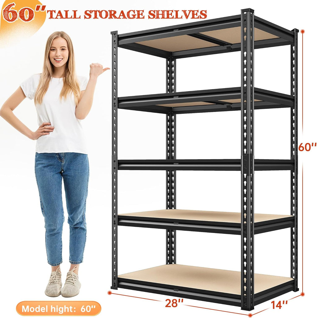 5 Tier Adjustable Metal Shelving J762027