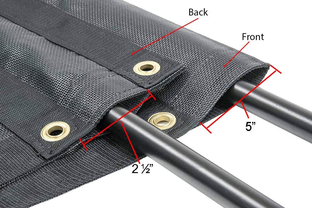 7' x 20' Vinyl Coated Mesh Tarps Cover with Double Pocket T9082