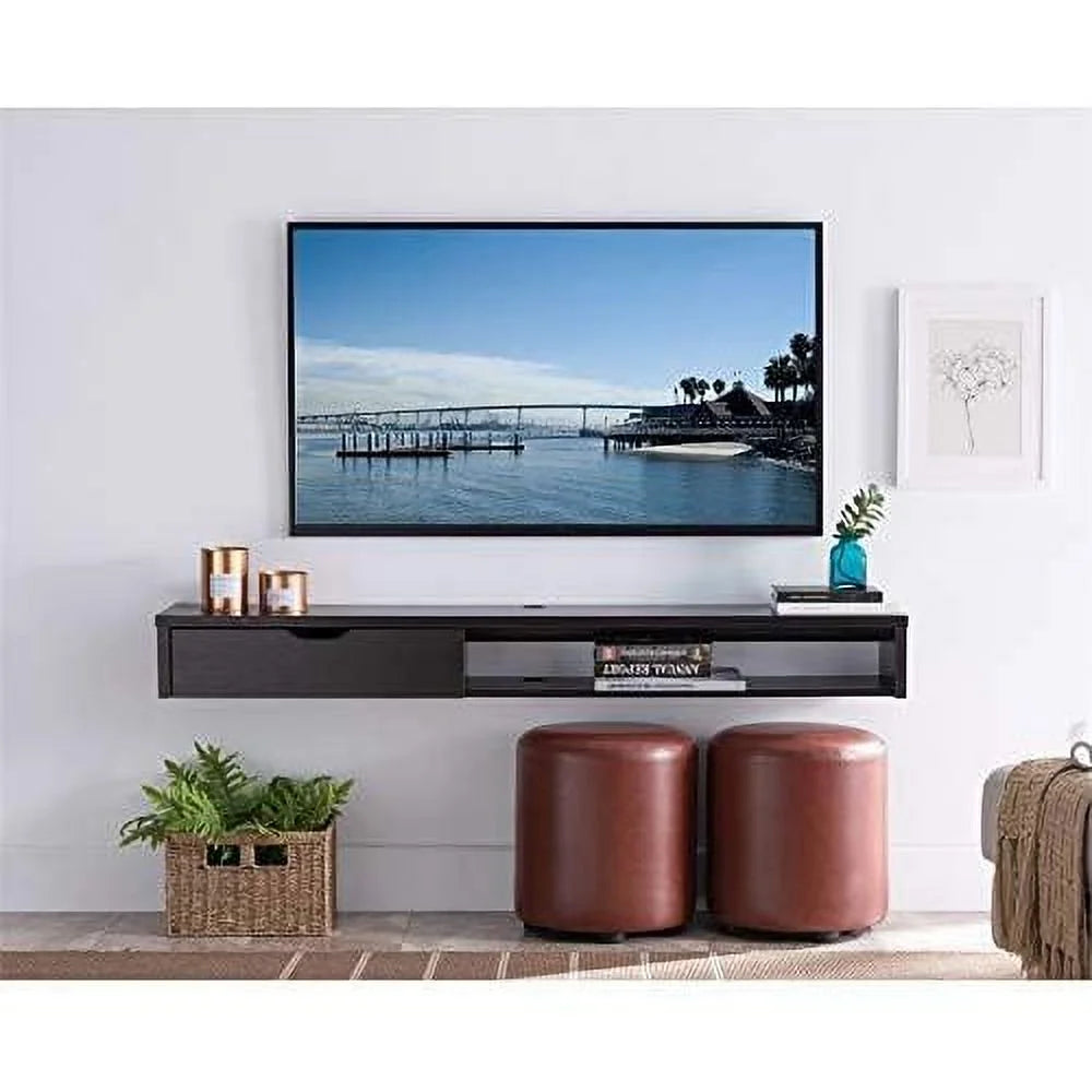Cappuccino Wood Floating TV Stand Q45761