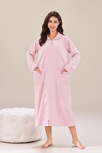 Front Zipper Full-Length Bathrobe M270