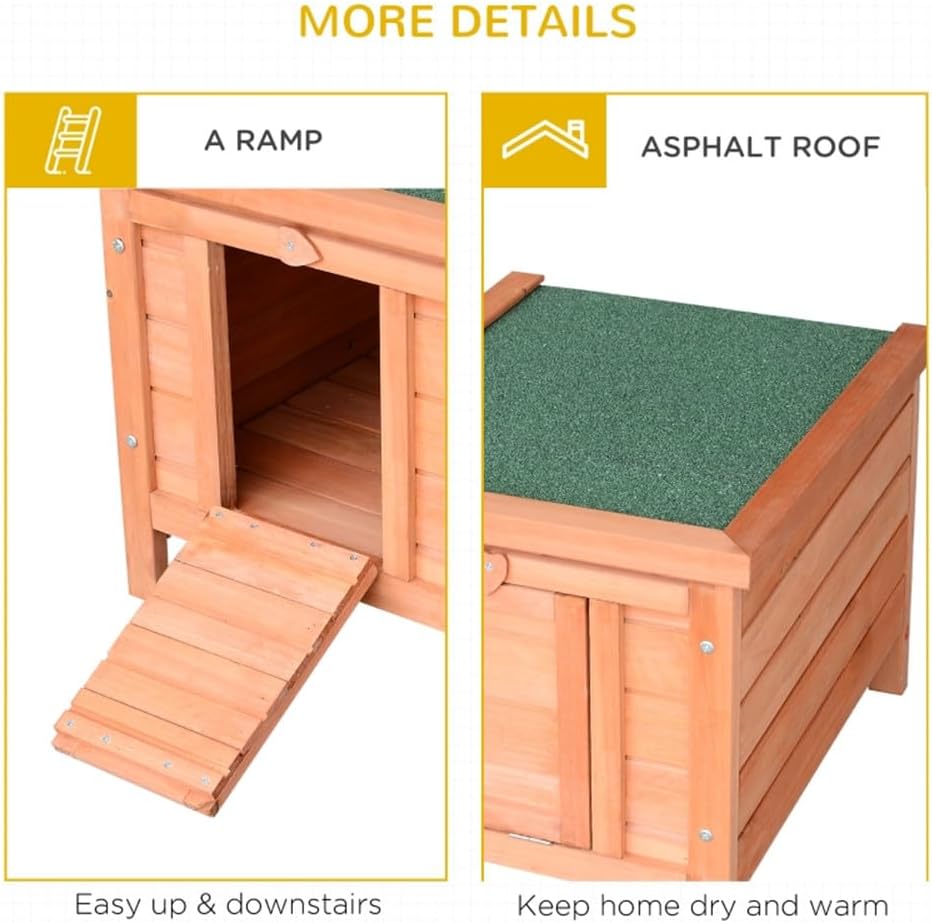 Large Natural Wood Dog House L109