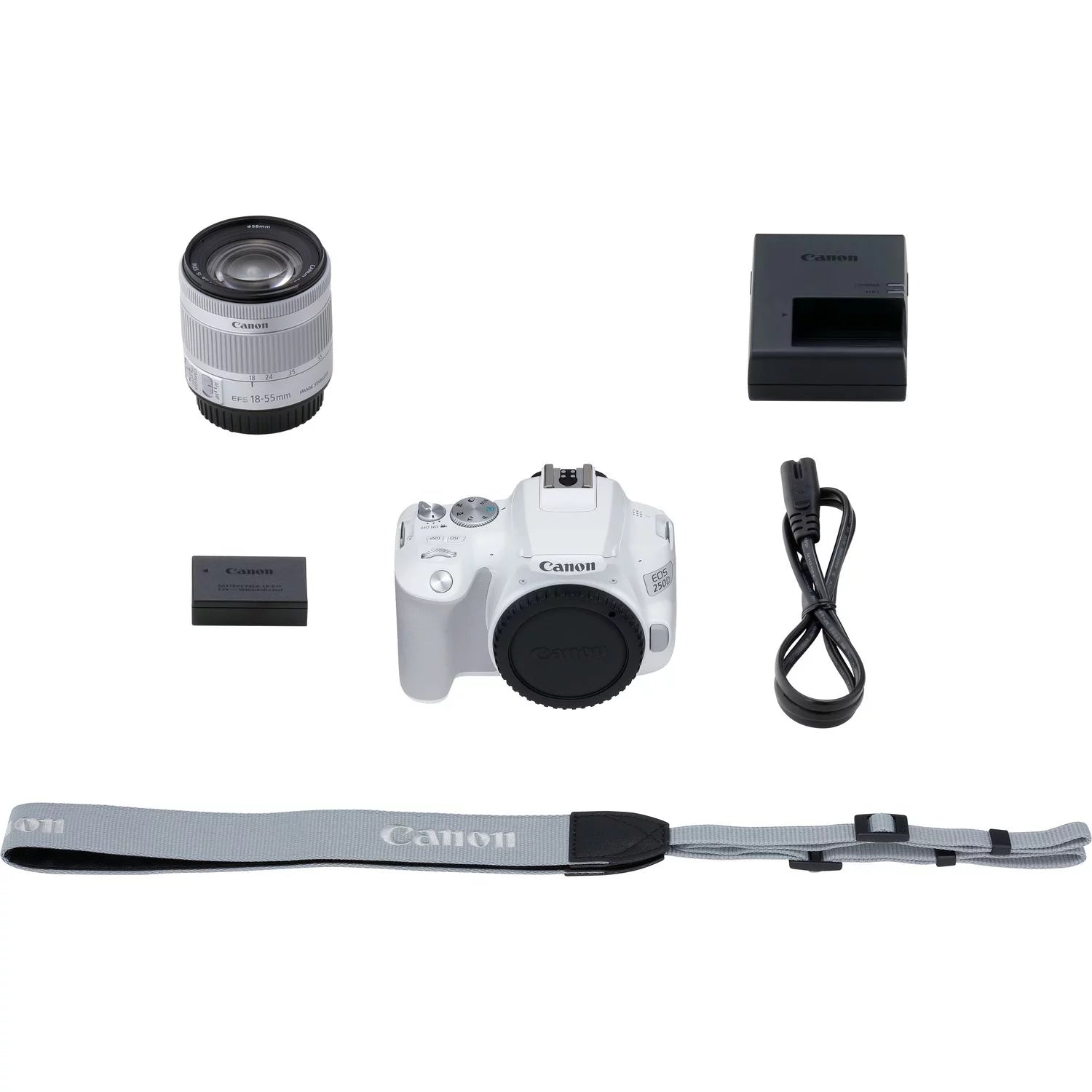 White 18-55mm Lens DSLR Camera Q200