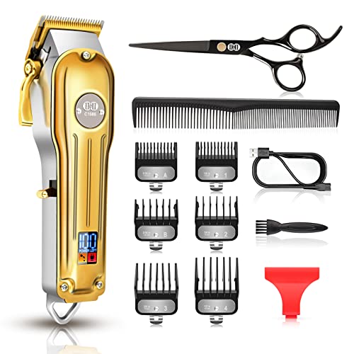 Hair Clippers, 12Pcs Cordless Rechargeable LCD Display Hair Beard Trimming Kit Z196544
