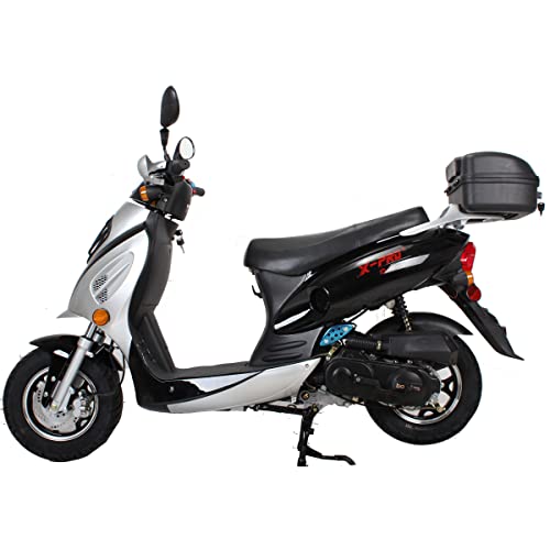 Black 50cc Moped with 10" Aluminum Wheels I287648