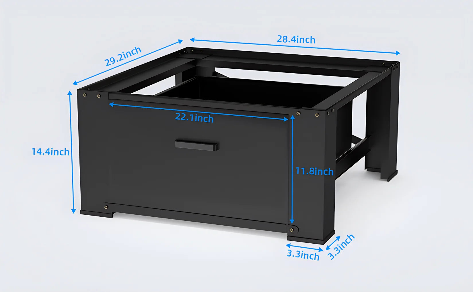 2 Pack 28"× 29" Heavy Duty Stainless Steel Black Laundry Pedestals T617