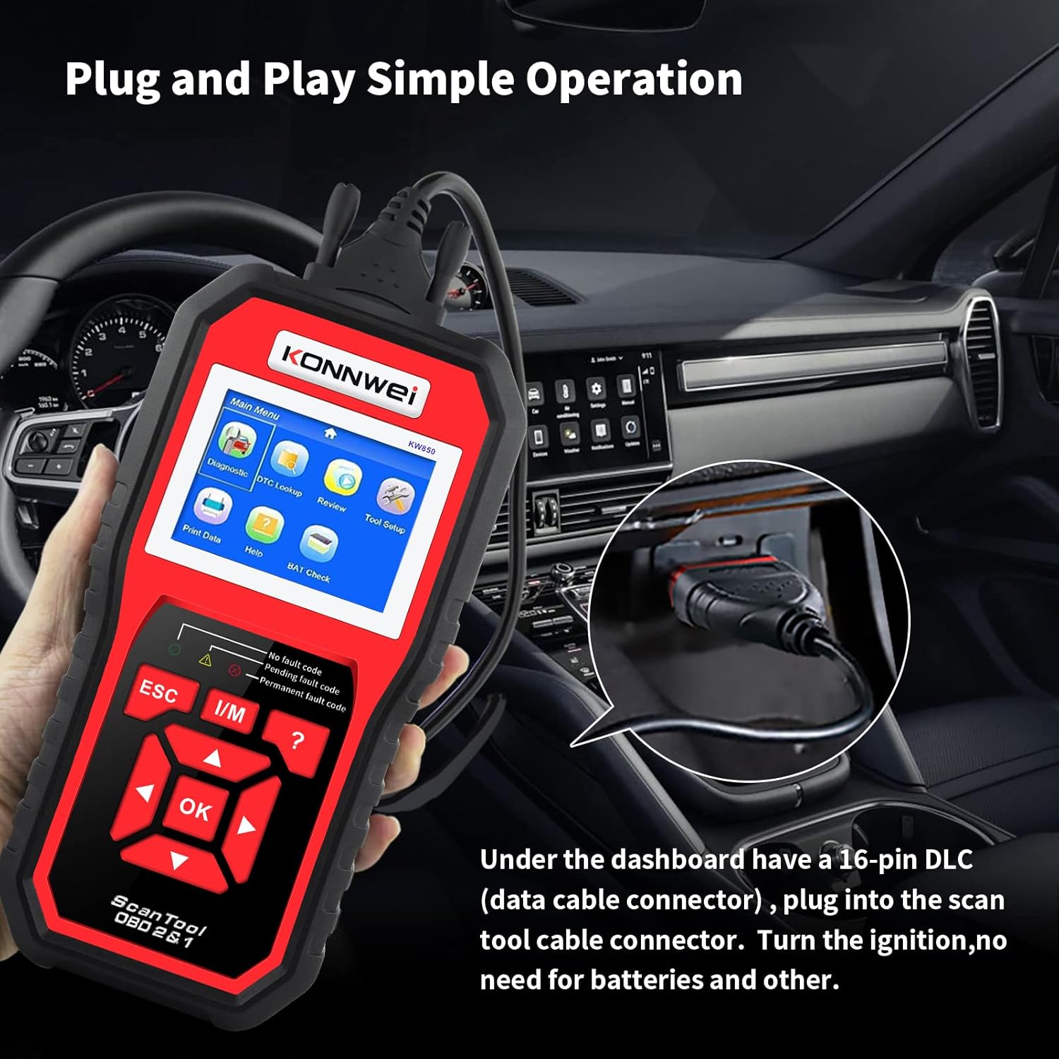 OBD II Scanner Diagnostic Scan Tool Pack of 2 U460042