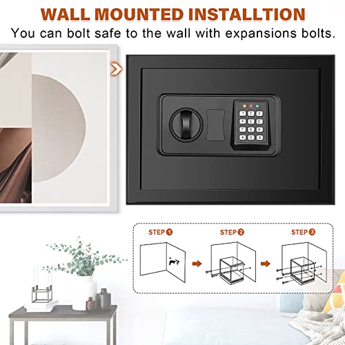 1.0 Cubic Fireproof Waterproof Digital Keypad Safe with Fireproof Money Bag G475796