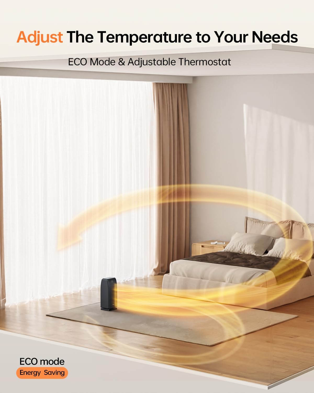 1500W Black Portable Space Heater R286