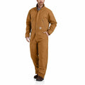 Brown Loose Fit Washed Duck Insulated Coverall U24110