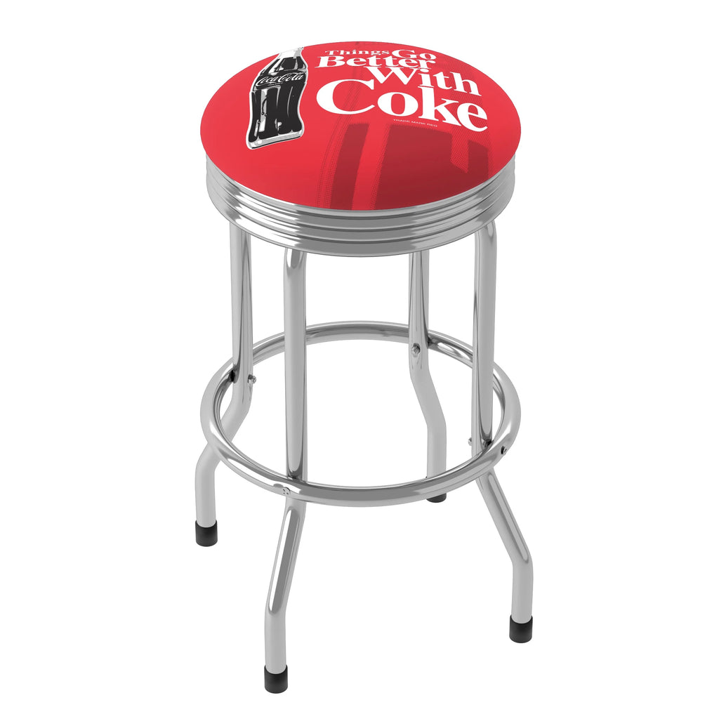 Chrome Ribbed Barstool Y52127