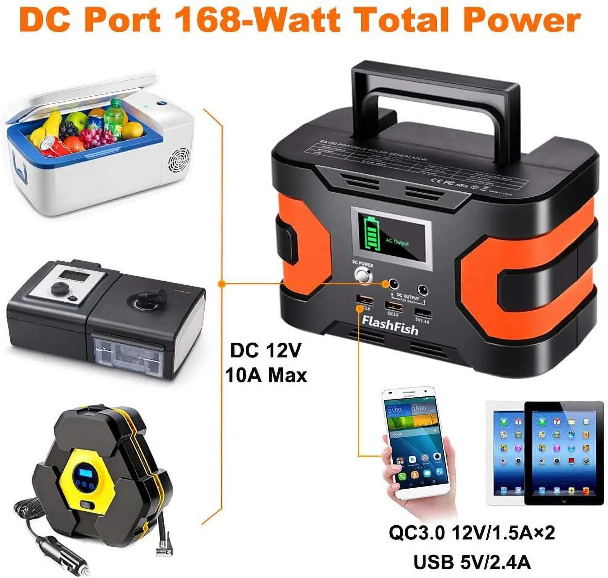 166Wh 45000mAh 200W Peak Power Station Battery E982
