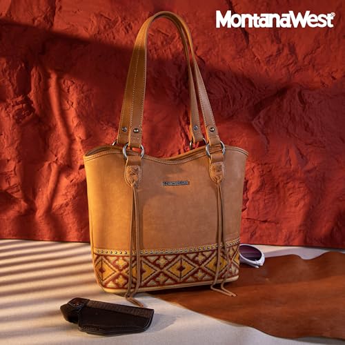 Western Tote Bag Tooled Shoulder Top Handle Handbag P834