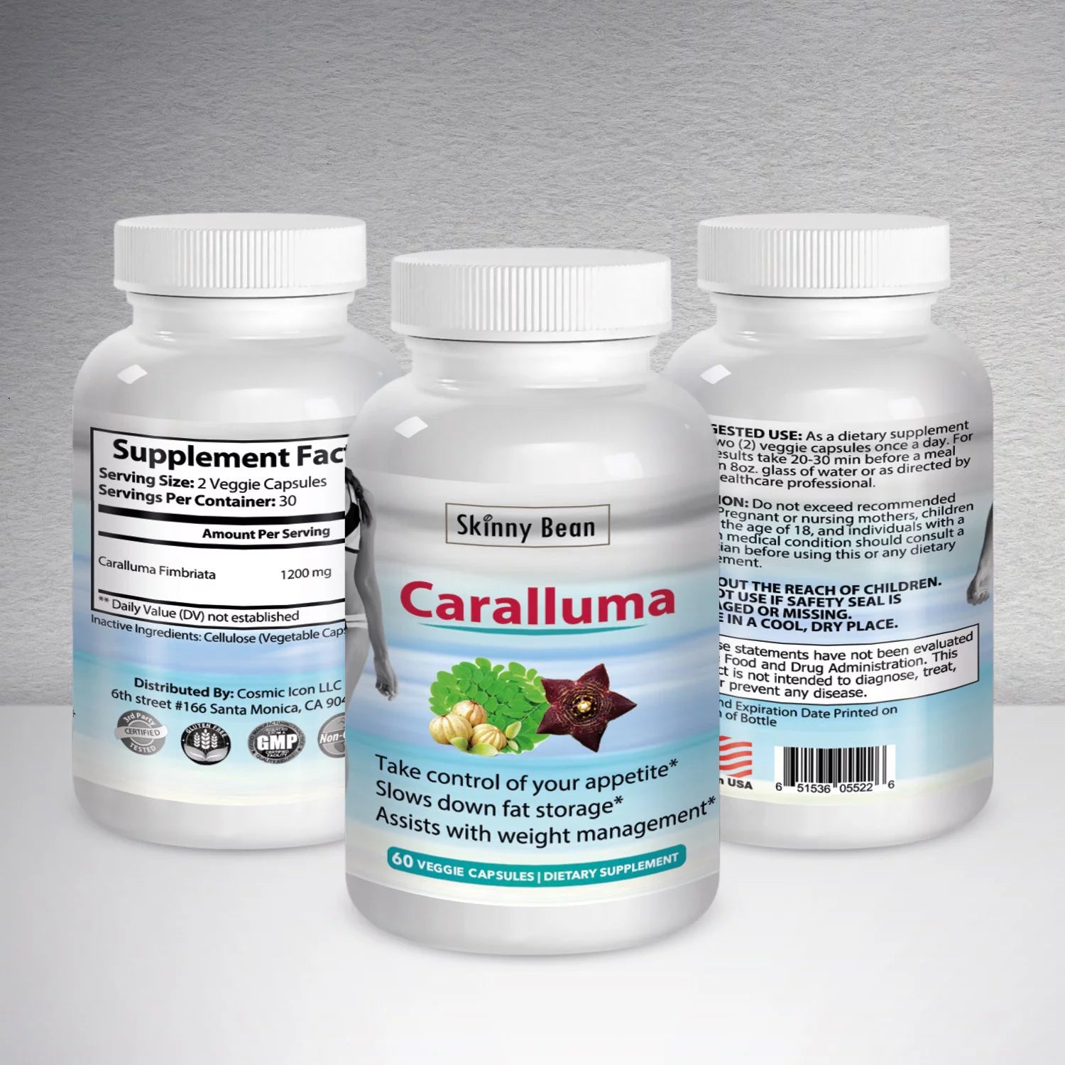 1200mg Caralluma Fimbriata Extract Vegan Diet Pills Q2477