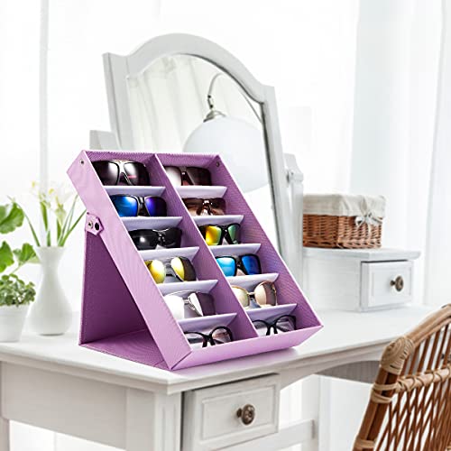 Sunglasses Organizer Storage Eyeglasses Holder Case Box with Lid F7904