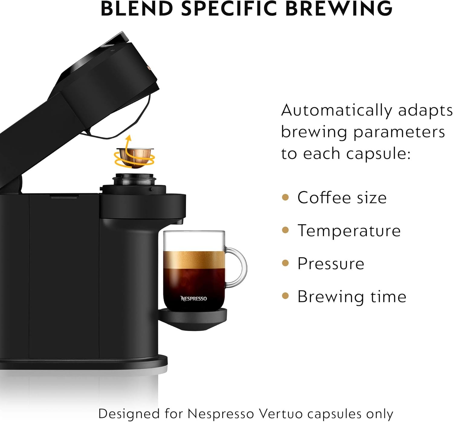 Matte Black Coffee and Espresso Machine with Milk Frother, 18 ounces L422767