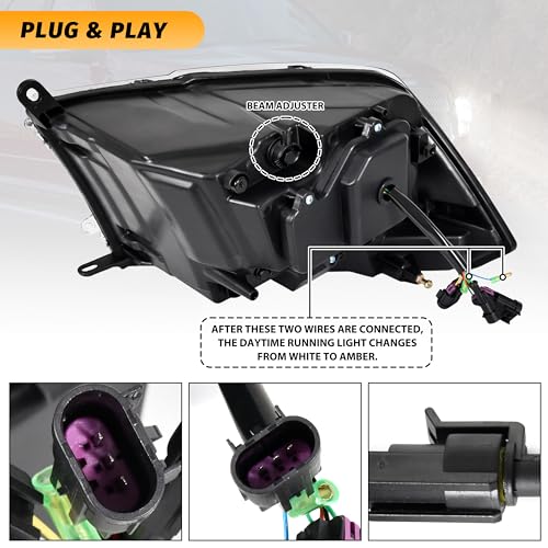 Full LED Projector Headlights Set for 2009-2018 Dodge Ram 1500 (2PCS) M2227
