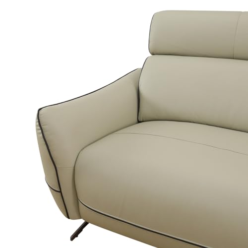 Beige Top Grain Leather 3-Piece Recliner Sofa Set J116
