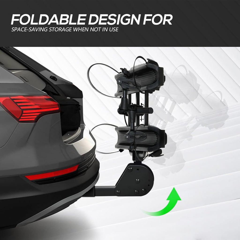 2" Hitch EBike Rack with Ramp, 200 LBS Capacity Foldable Platform U9353