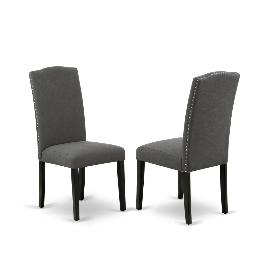 5-piece Wood Dining Set in Black/Dark Gotham Gray G948