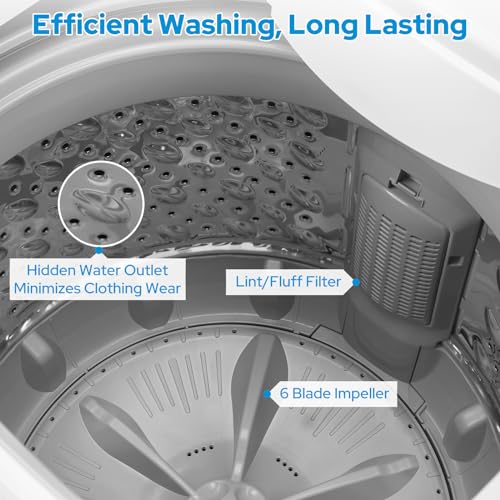 White Compact Full Automatic Portable Washer X5169
