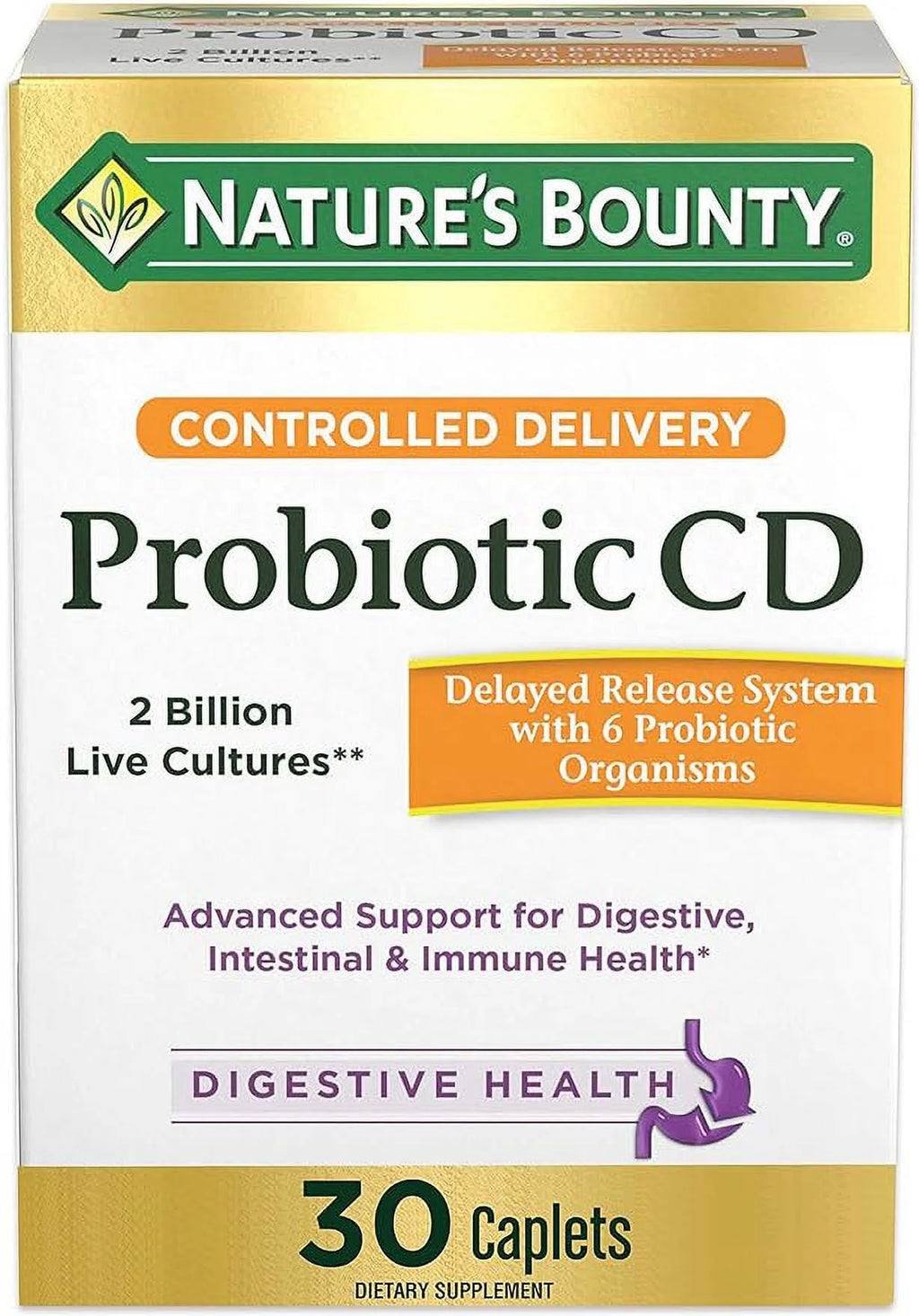 Controlled Delivery Probiotic Dietary Supplement, 30 Caplets Y615