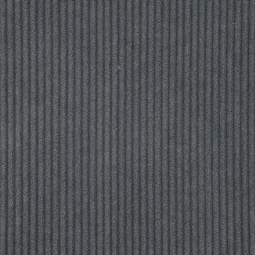 Dark Grey Corduroy 5-Seat L Sectional Sofa with 2 Ottomans O11454