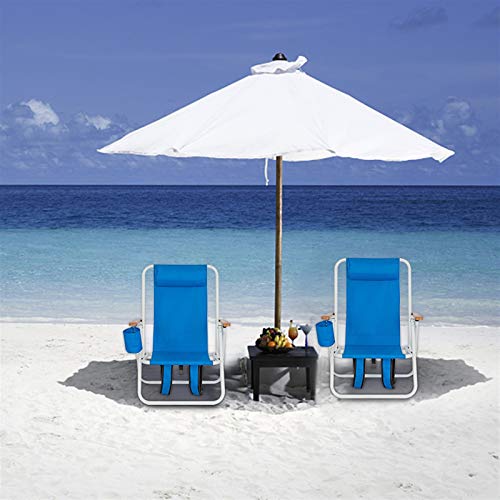 Blue Folding Beach Chair with Cup Holder O9892