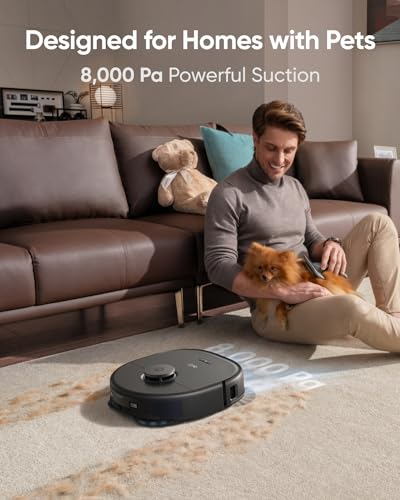 8,000 Pa Suction Robot Vacuum and Mop Combo with Auto-Lift G58026